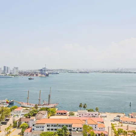Vista De Lujo Al Mar Y La Bahia Apartment Cartagena