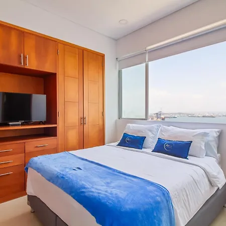 Vista De Lujo Al Mar Y La Bahía Apartamento Cartagena