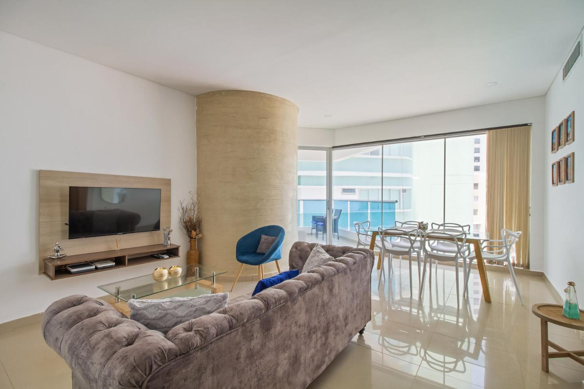 Vista De Lujo Al Mar Y La Bahía Cartagena