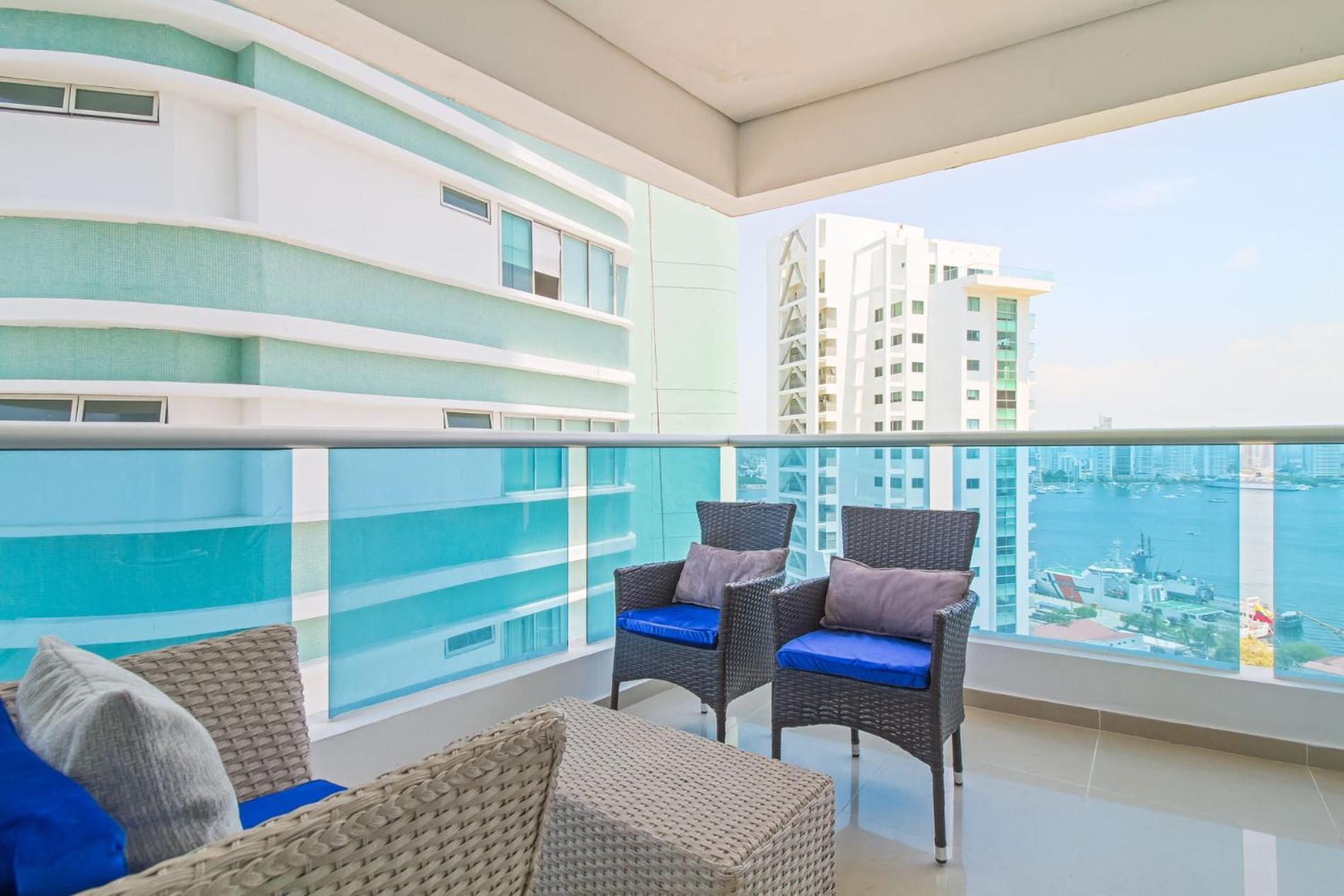 Vista De Lujo Al Mar Y La Bahía Cartagena