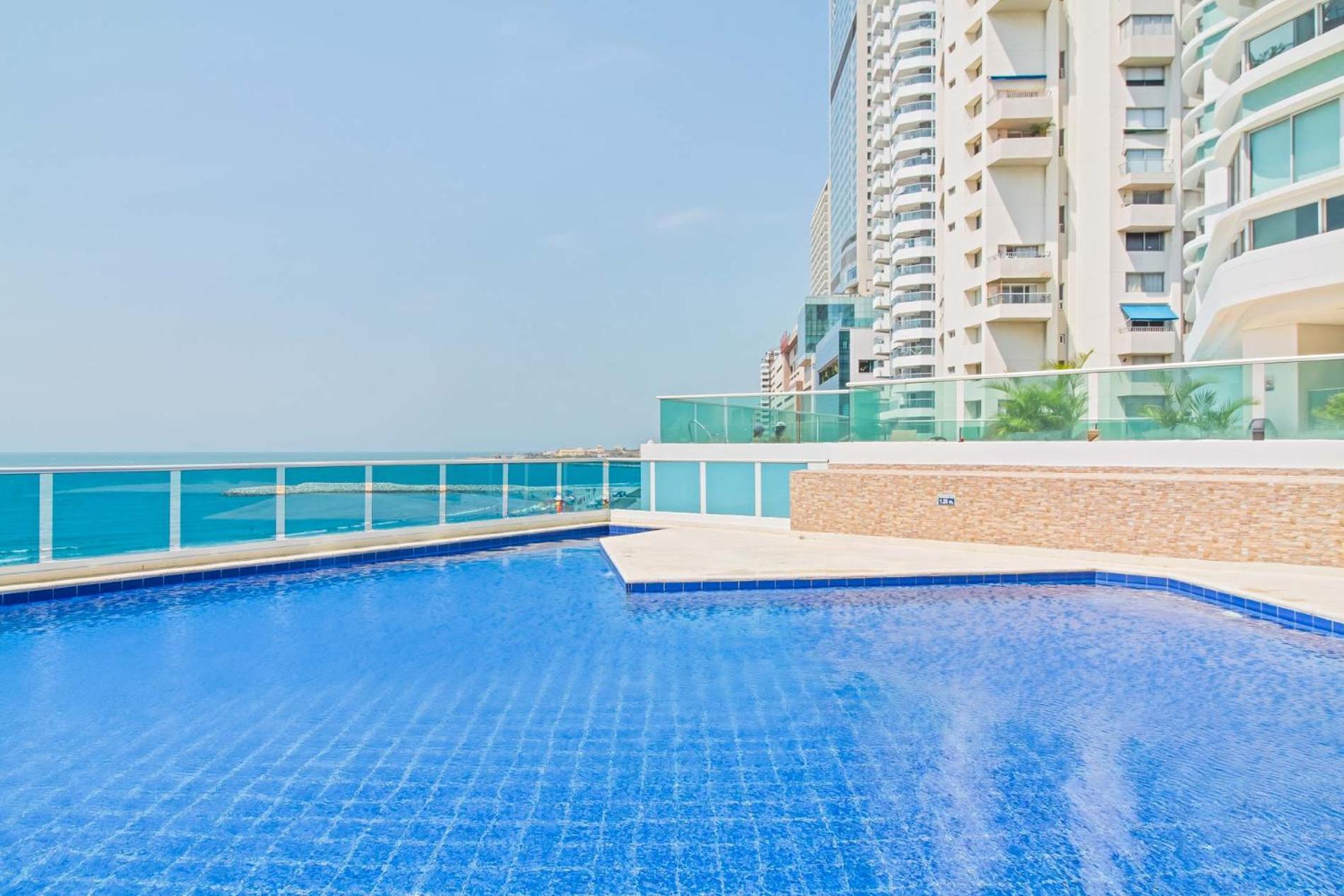 Vista De Lujo Al Mar Y La Bahía Apartamento Cartagena